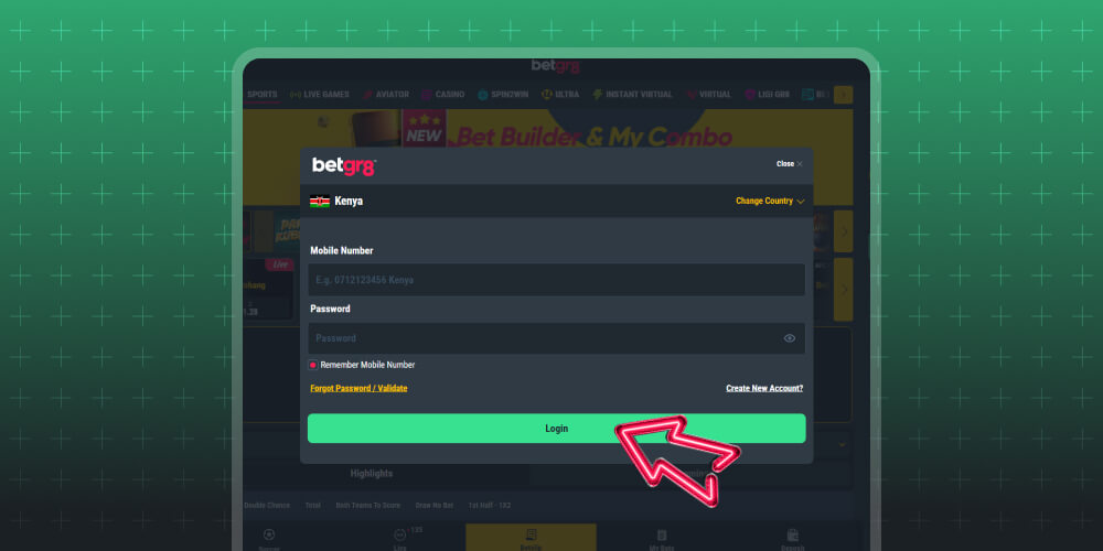 click login button